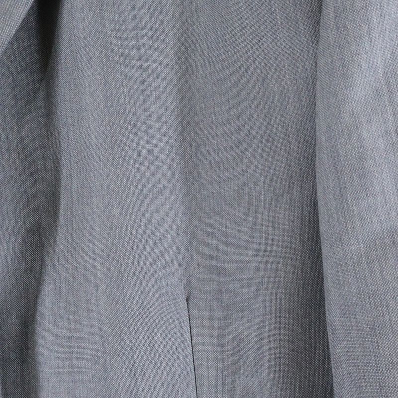 Prada Gray Mohair Blend Blazer Kid Mohair Single Breasted Jacket Women's P544oh