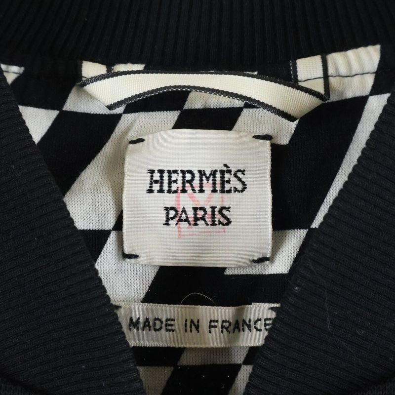 Hermes Kinit ZIP Blouson Knit Zip Blouson Jacket Black