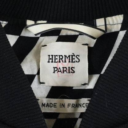 Hermes Kinit ZIP Blouson Knit Zip Blouson Jacket Black