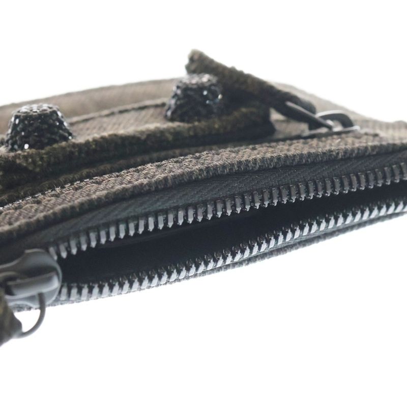 Balenciaga LE Cagole Coin Case Black Denim Pouch 776769