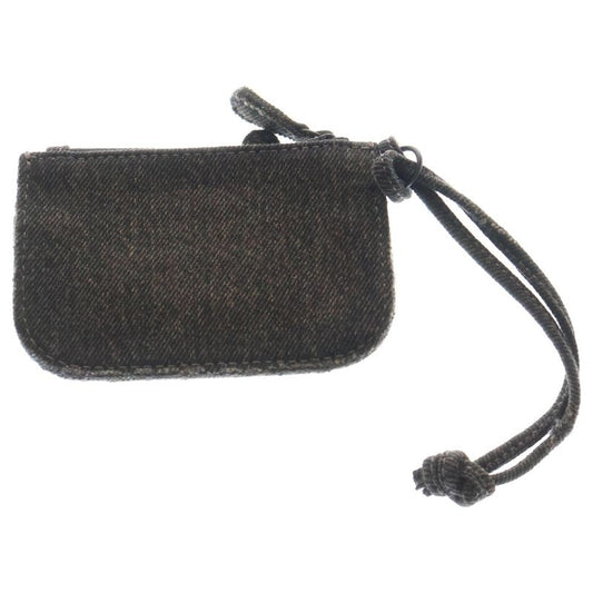 Balenciaga LE Cagole Coin Case Black Denim Pouch 776769