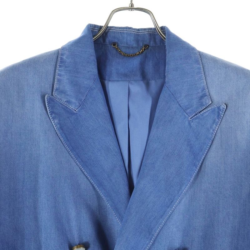 Louis Vuitton 24AW Washed Double Breasted Peak Lapel Denim Tailored Jacket