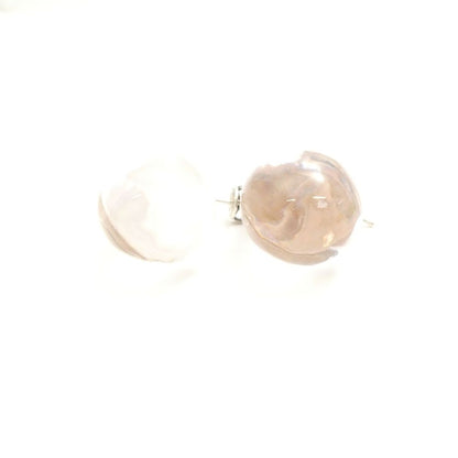 Bottega Veneta Color: Transparent Drop Earrings Resin Ring Silver