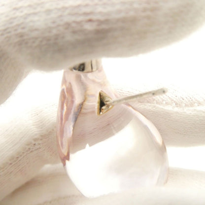 Bottega Veneta Color: Transparent Drop Earrings Resin Ring Silver