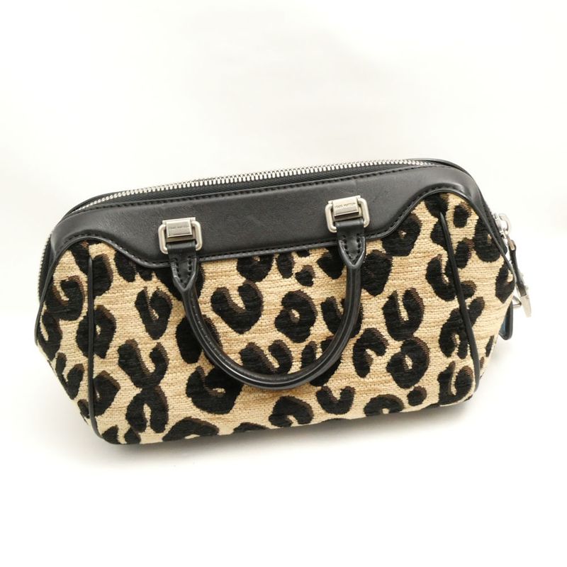 Louis Vuitton Leopard Baby Handbag Jacquard Fabric Pattern Print