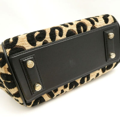 Louis Vuitton Leopard Baby Handbag Jacquard Fabric Pattern Print