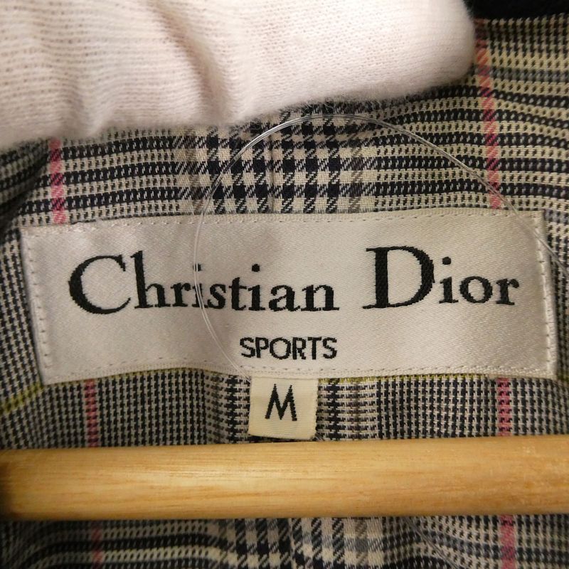 Dior Sports Jacket M Wool Walnut Button Check Lining