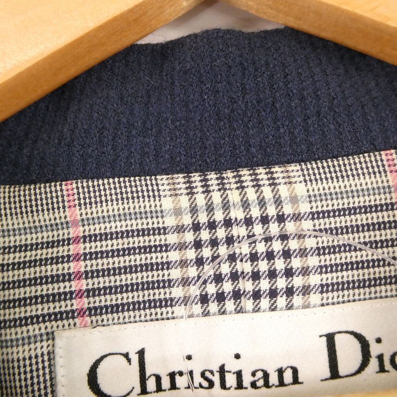 Dior Sports Jacket M Wool Walnut Button Check Lining