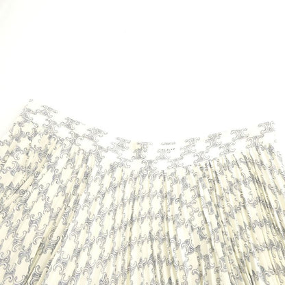 Celine Pleated Skirt 40 Silk Triomphe Long Length