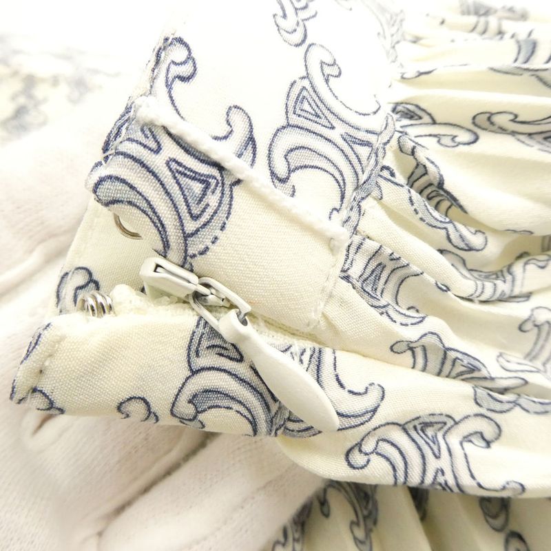 Celine Pleated Skirt 40 Silk Triomphe Long Length