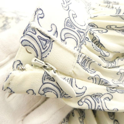 Celine Pleated Skirt 40 Silk Triomphe Long Length
