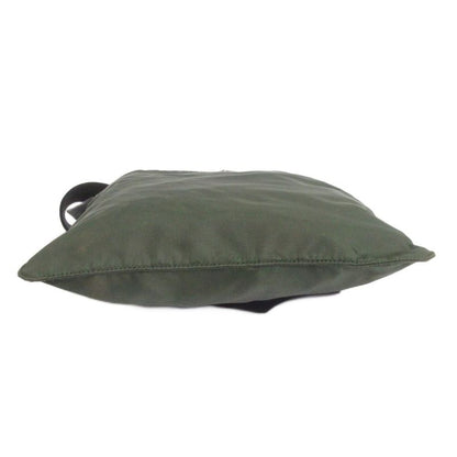 Prada Shoulder Bag Square Triangle Plate Nylon Crossbody Green Bag AA