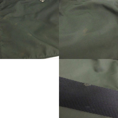 Prada Shoulder Bag Square Triangle Plate Nylon Crossbody Green Bag AA