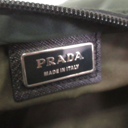 Prada Shoulder Bag Square Triangle Plate Nylon Crossbody Green Bag AA
