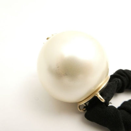 Chanel Hair Tie Faux Pearl CC Logo