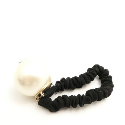 Chanel Hair Tie Faux Pearl CC Logo