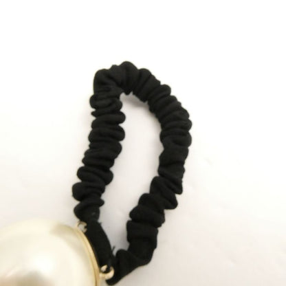 Chanel Hair Tie Faux Pearl CC Logo