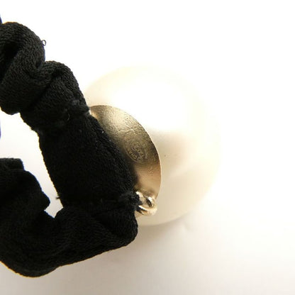 Chanel Hair Tie Faux Pearl CC Logo