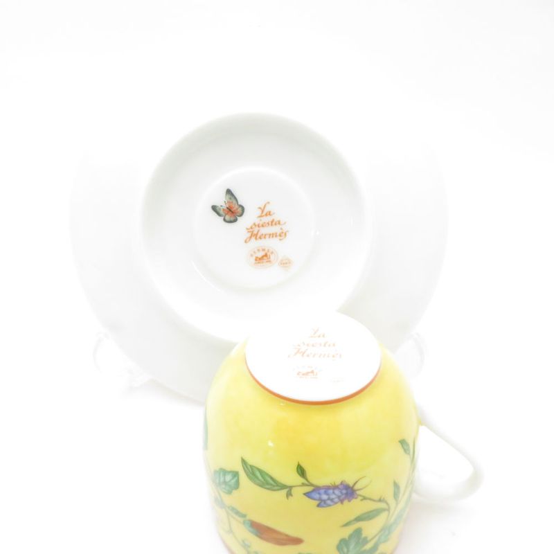 Hermes Siesta Demitasse Cup & Saucer Flower Hat