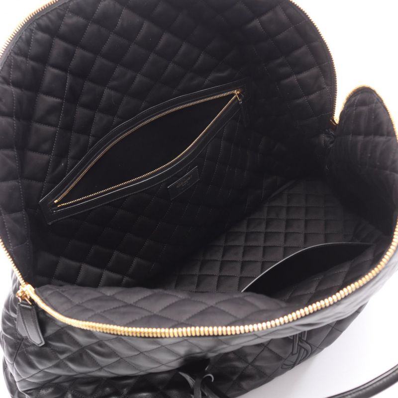 Saint Laurent Paris Boston Bag ES Giant Black Leather ES Giant Travel Bag
