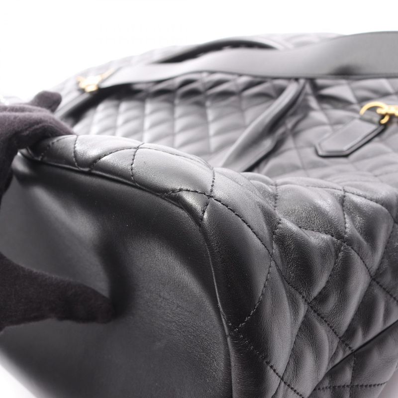 Saint Laurent Paris Boston Bag ES Giant Black Leather ES Giant Travel Bag