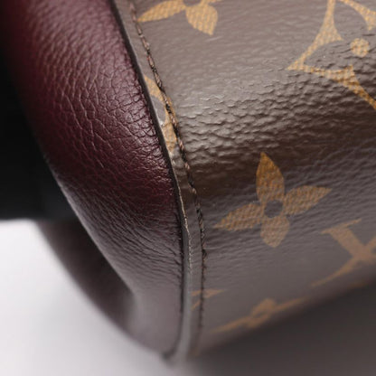 Louis Vuitton Handbag Fold Tote MM Monogram Noir Black Wine Cles