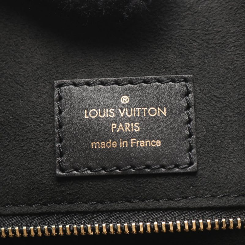 Louis Vuitton Handbag Fold Tote MM Monogram Noir Black Wine Cles