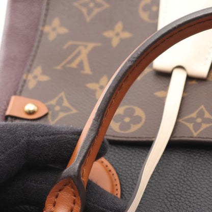 Louis Vuitton Handbag Fold Tote MM Monogram Noir Black Wine Cles