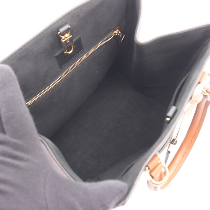 Louis Vuitton Handbag Fold Tote MM Monogram Noir Black Wine Cles