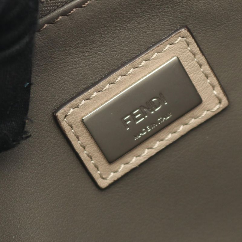 Fendi Handbag Petite 2jours 8bh253 Greige Leather Petite Toujours Ladies Used A