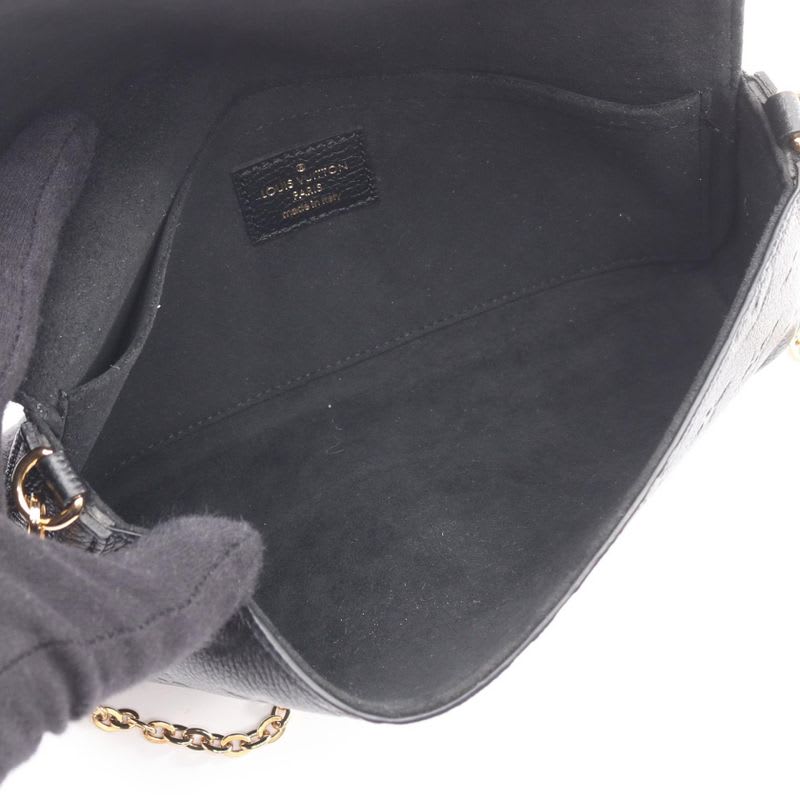 Louis Vuitton Shoulder Bag Pochette Felicie Noir Black Leather
