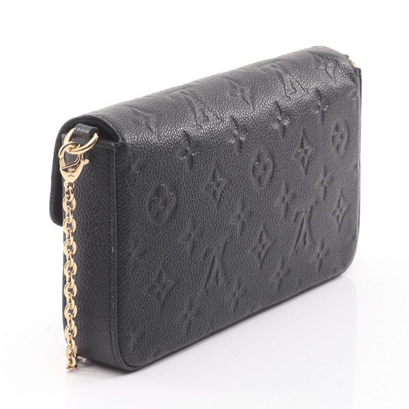 Louis Vuitton Shoulder Bag Pochette Felicie Noir Black Leather