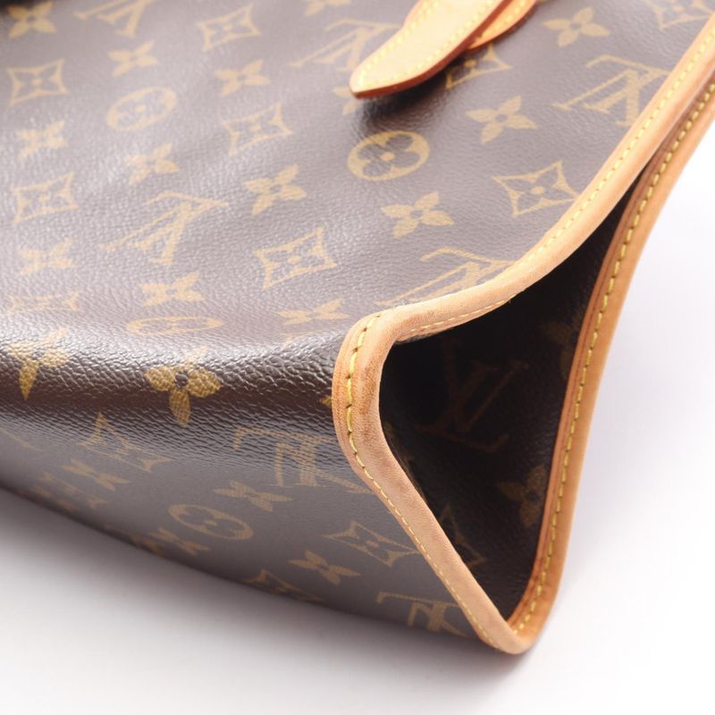 Louis Vuitton Tote Bag Popincourt Au M40007 PVC Coated Canvas Leather Popincourt