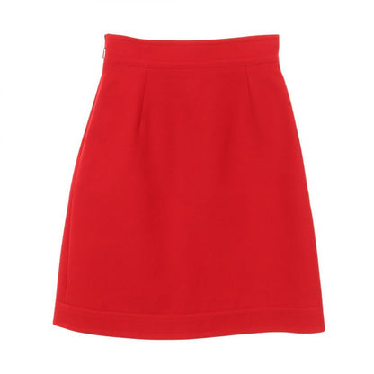 Gucci Skirt GG Pearl Button Red Wool