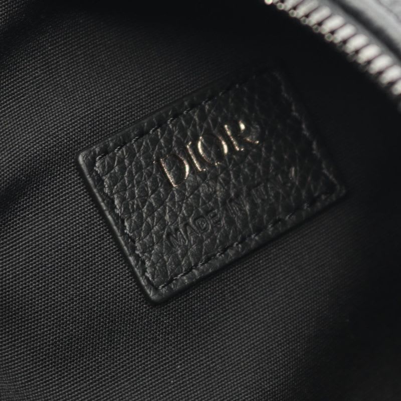 Dior Waist Bag Body Scarab Oblique Navy Canvas Leather