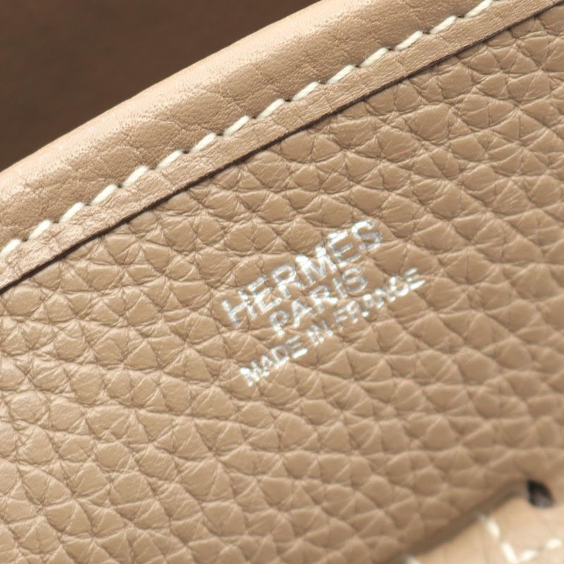 Hermes Shoulder Bag Evelyn 1 Anne PM Etoupe Leather Evelyn PM Etoupe Ladies