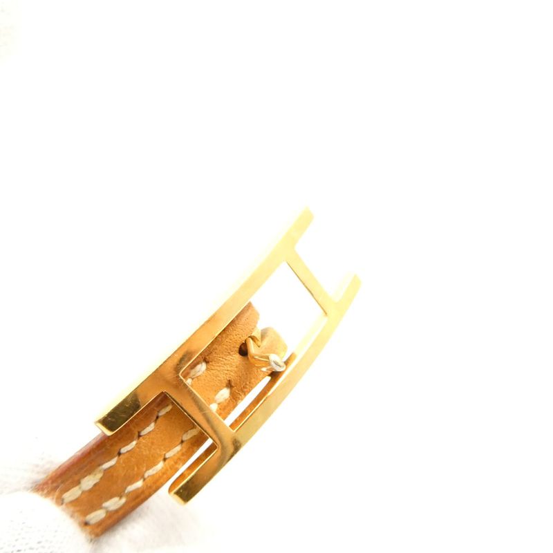 Hermes Bracelet Leather Gold 3 Row
