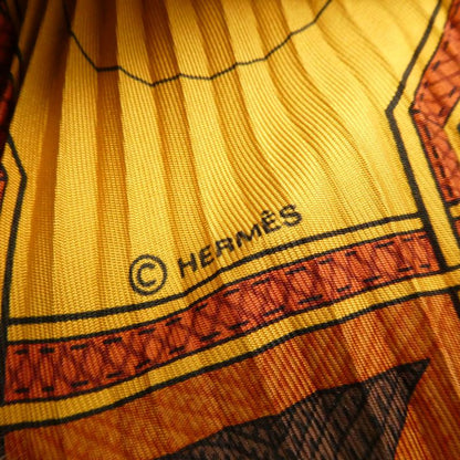 Hermes Carre Cuirs du Desert Leather Ornament Pleasure Scarf Silk