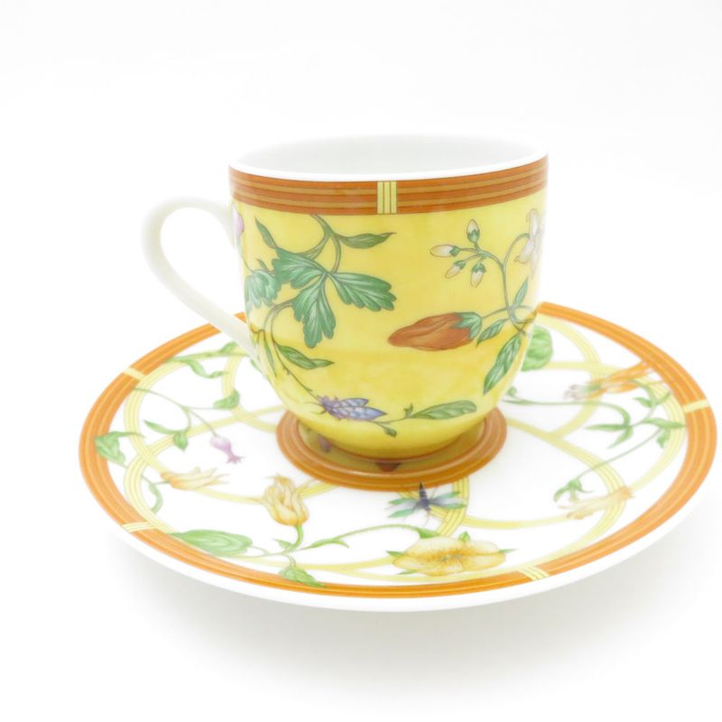 Hermes Siesta Demitasse Cup & Saucer Flower Hat