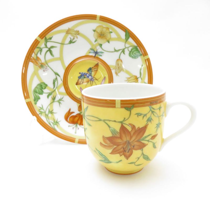 Hermes Siesta Demitasse Cup & Saucer Flower Hat