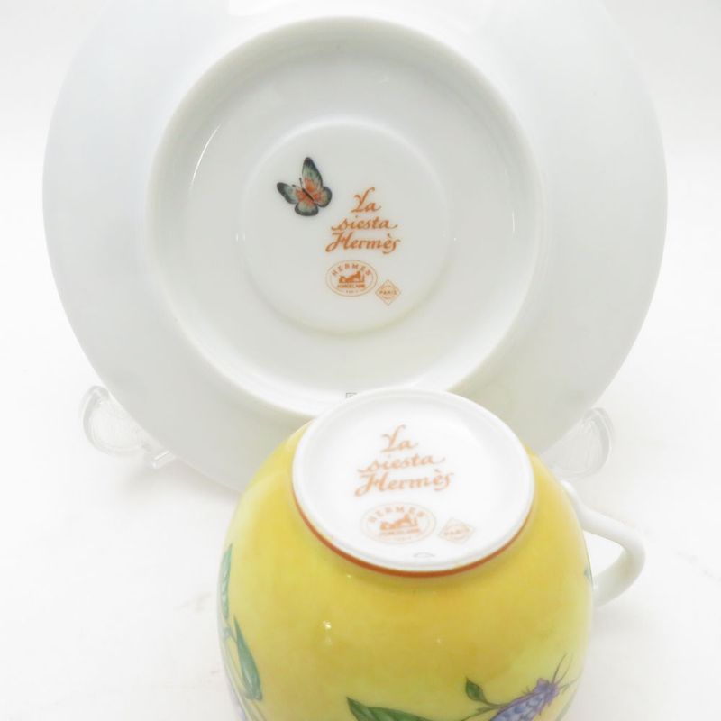 Hermes Siesta Demitasse Cup & Saucer Flower Hat