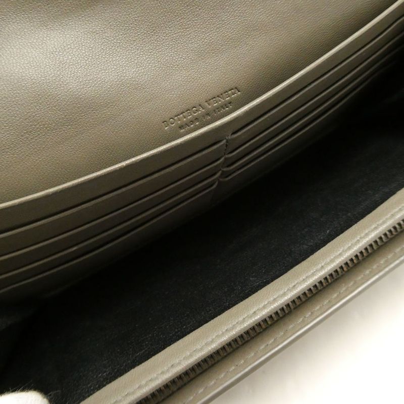 Bottega Veneta Wallet Bifold Green Khaki
