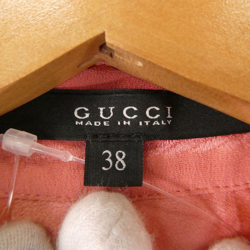 Gucci Shirt Blouse 38 S Silk Long Sleeve
