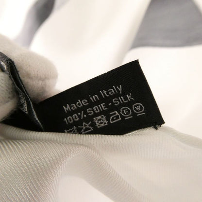 Chanel Silk Twill Scarf Gray CC Logo