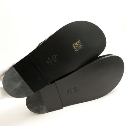 Chanel Velvet Calfskin Flats Flat Sandals 37.5