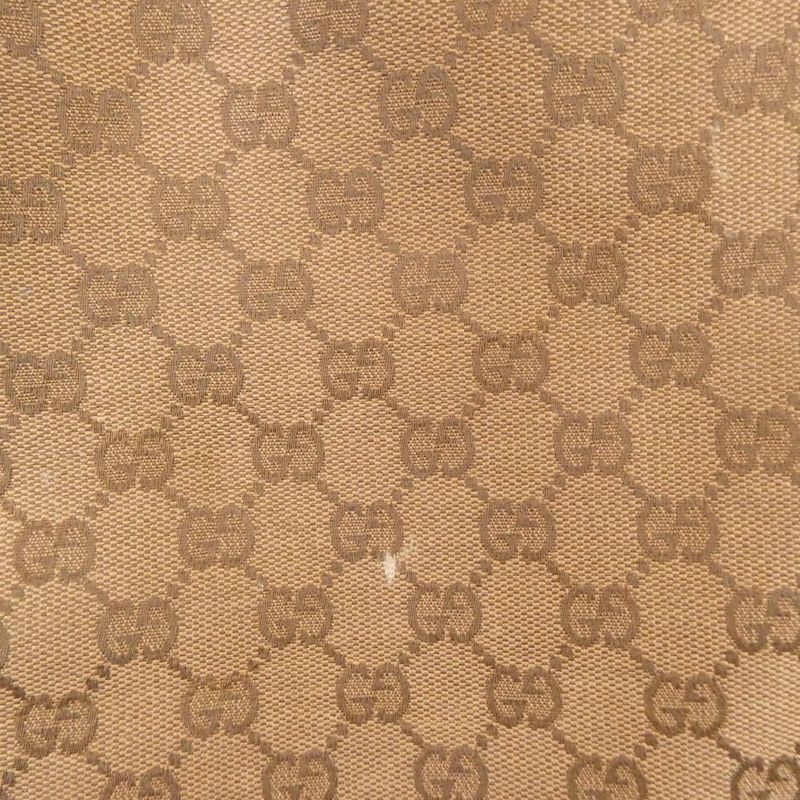 Gucci Sorry 002 115 Tote Leather GG Pattern Gold Charm Vintage