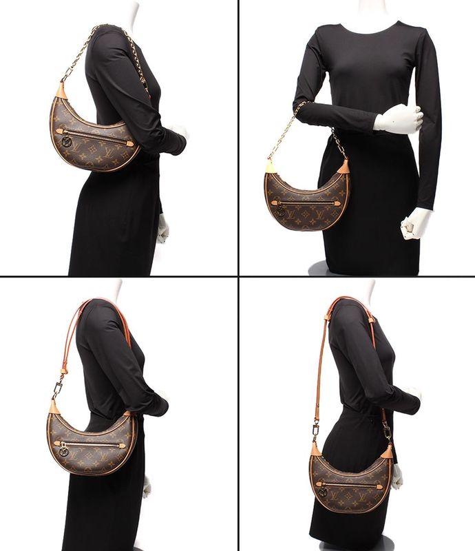 Louis Vuitton Handbag Shoulder Bag Half Moon Shape Loop Monogram M81098 Women's