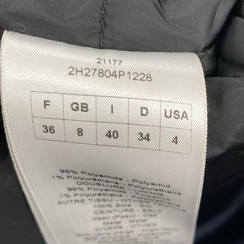 Dior Christian Dior Coat Size I 40 Women's - Black X Dark Navy X Dark Gray Long