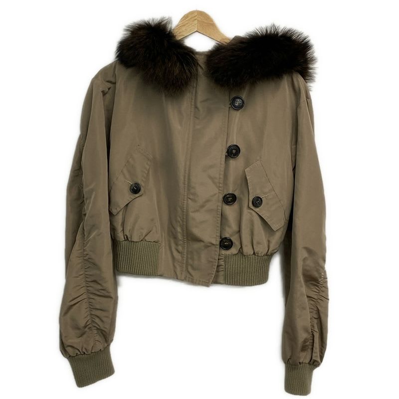 Dior Christian Dior Blouson Jacket Size I 40 Women's - Beige X Dark Brown Long