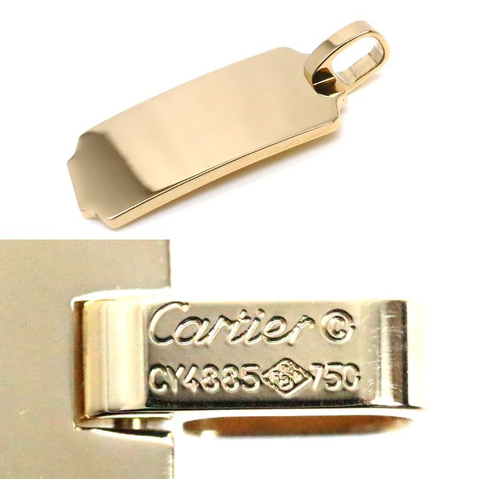 Cartier 18K Yellow Gold Santos Dumont Pendant Top 12.7